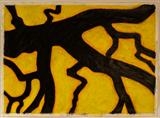 Tree Silhouette No 5 by Jeremy Turner, Drawing, charcoal, ink, pastel, acrylic paint